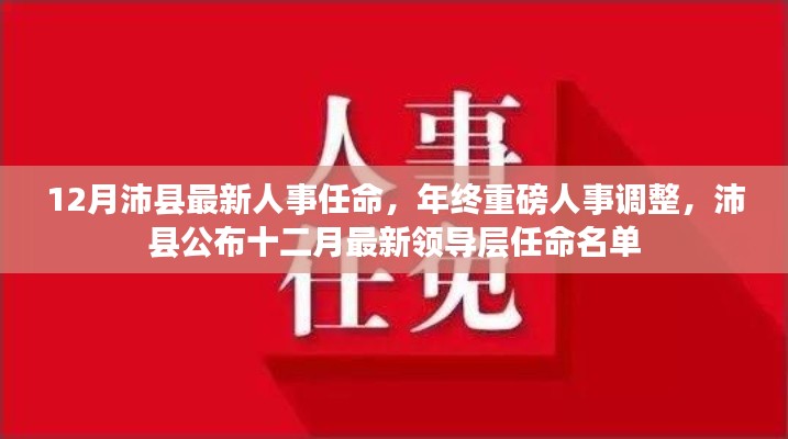 沛县十二月最新人事任命揭晓,领导层重磅调整