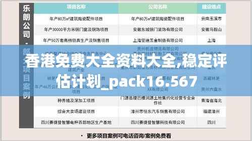 香港免费大全资料大全,稳定评估计划_pack16.567