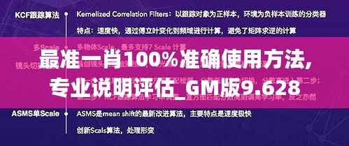 最准一肖100%准确使用方法,专业说明评估_GM版9.628