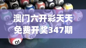 澳门六开彩天天免费开奖347期,长期性计划定义分析_soft8.279