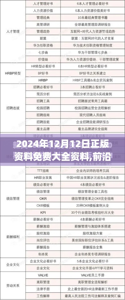 2024年12月12日正版资料免费大全资料,前沿评估说明_铂金版10.311