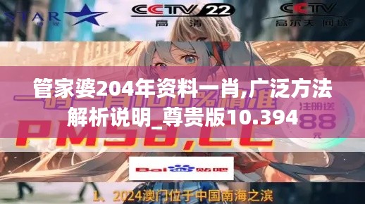 管家婆204年资料一肖,广泛方法解析说明_尊贵版10.394