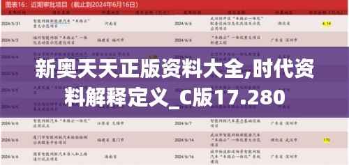 新奥天天正版资料大全,时代资料解释定义_C版17.280