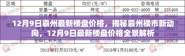 揭秘霸州最新楼盘价格动态，楼市新动向全景解析（最新更新日期，12月9日）