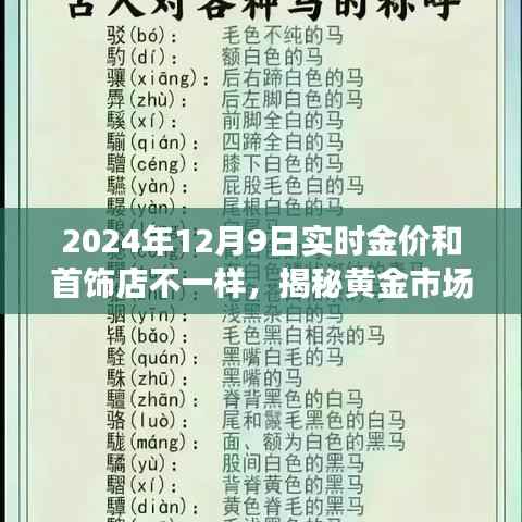 揭秘黄金市场,2024年12月9日金价波动背后的秘密及首饰店金价差异解析