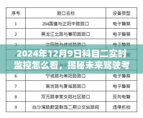 揭秘未来驾驶考试新趋势，科目二实时监控详解与观察技巧（2024版）
