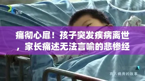 痛彻心扉！孩子突发疾病离世，家长痛述无法言喻的悲惨经历
