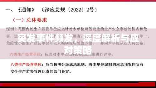 突发事件频发，深度解析与应对策略