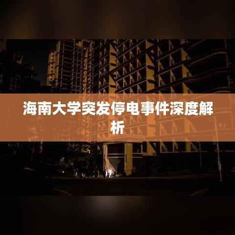 海南大学突发停电事件深度解析