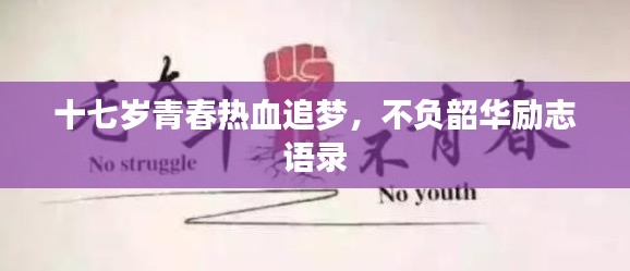 十七岁青春热血追梦，不负韶华励志语录