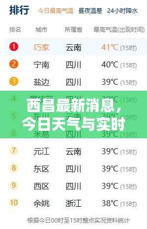西昌最新消息，今日天气与实时城市动态更新速递