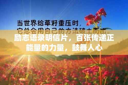 励志语录明信片，百张传递正能量的力量，鼓舞人心