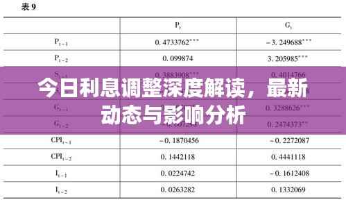 今日利息调整深度解读,最新动态与影响分析