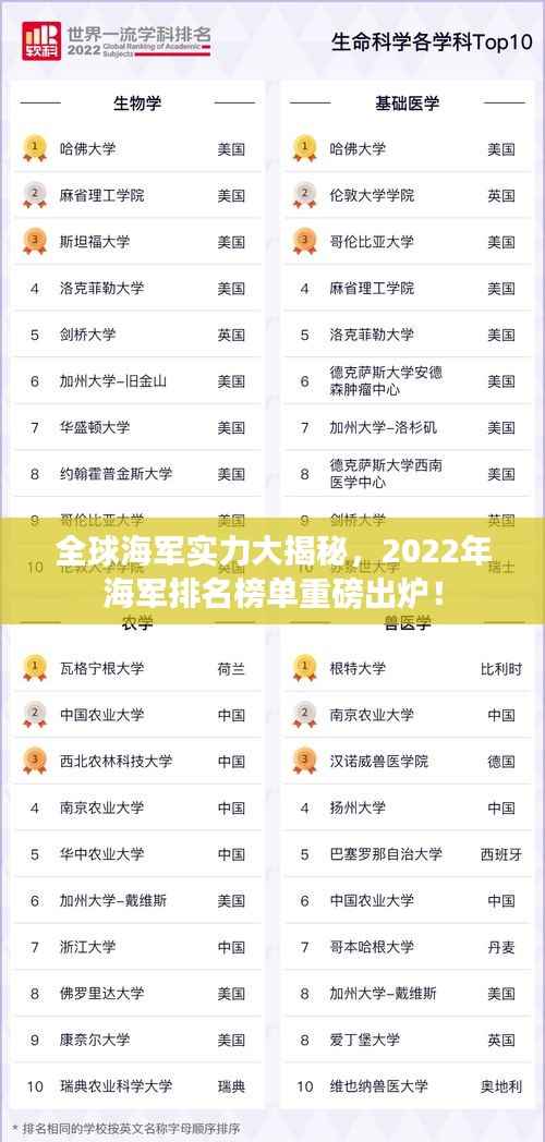全球海军实力大揭秘,2022年海军排名榜单重磅出炉!