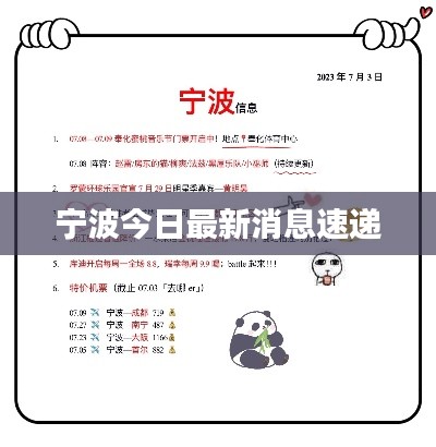 宁波今日最新消息速递