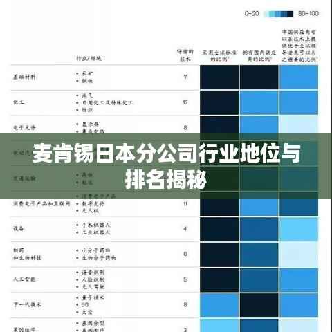 麦肯锡日本分公司行业地位与排名揭秘