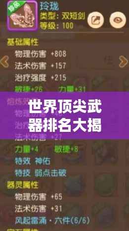 世界顶尖武器排名大揭秘!