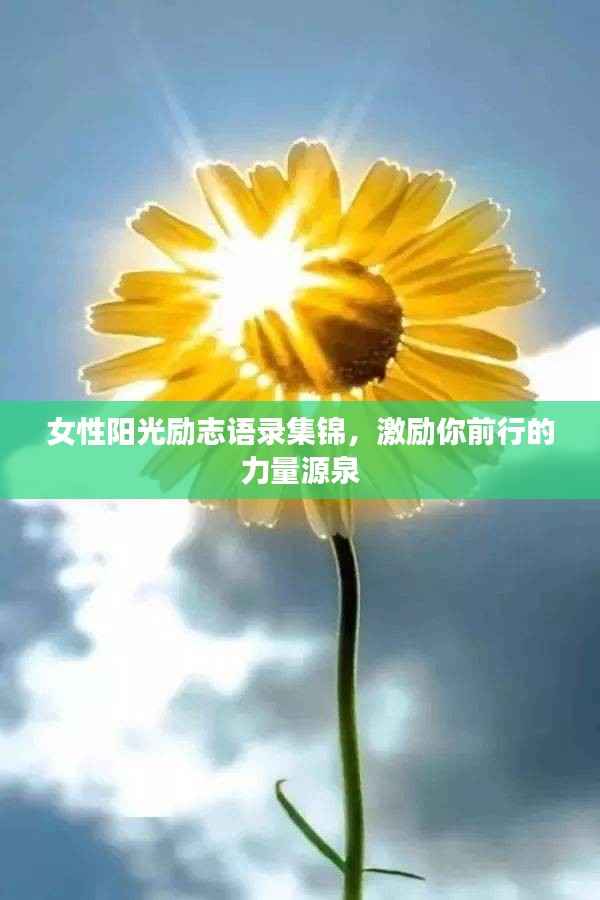 女性阳光励志语录集锦，激励你前行的力量源泉