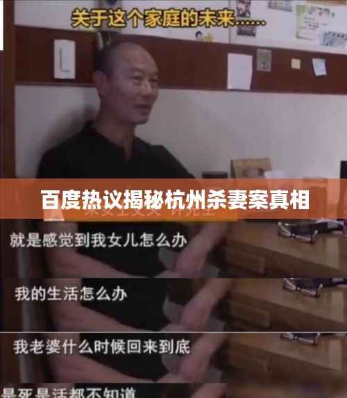 百度热议揭秘杭州杀妻案真相