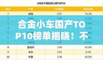 合金小车国产TOP10榜单揭晓!不容错过的排名榜单!