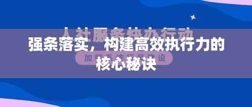 强条落实,构建高效执行力的核心秘诀