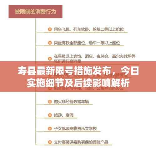 寿县最新限号措施发布,今日实施细节及后续影响解析