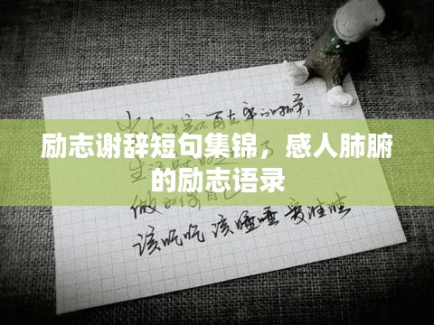 励志谢辞短句集锦，感人肺腑的励志语录