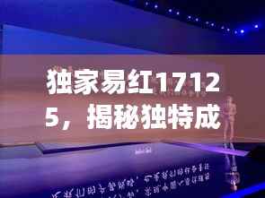 独家易红17125，揭秘独特成功之路，探寻未知新境界