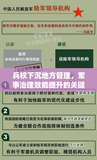兵权下沉地方管理,军事治理效能提升的关键举措