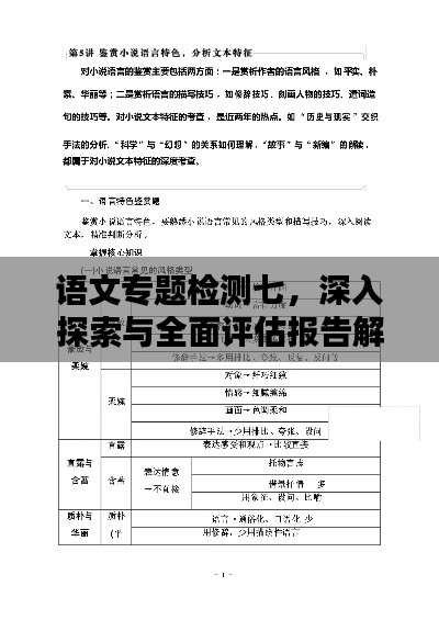 语文专题检测七，深入探索与全面评估报告解析